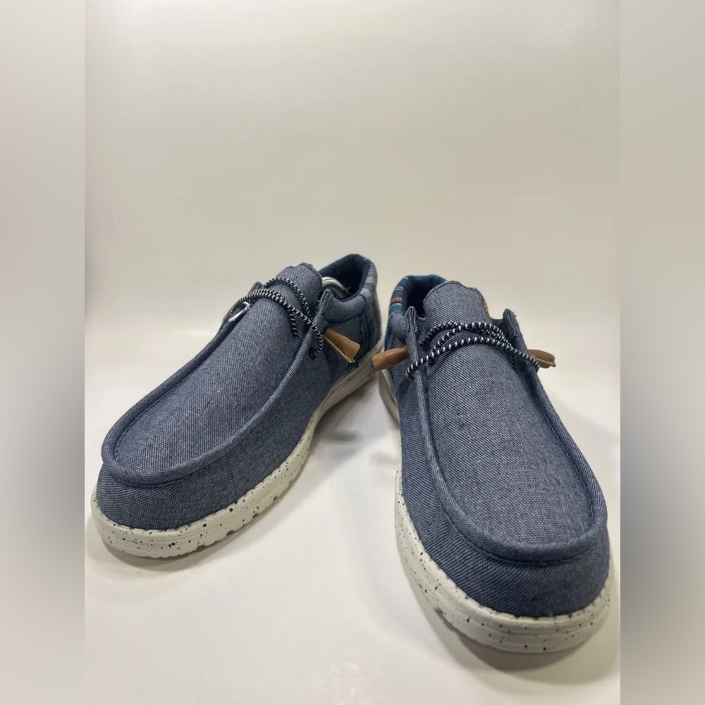 Size 13 - Men’s Hey Dude Wally Funk Baja Navy Slip-On Shoes 40168-410 Wmns 14.5